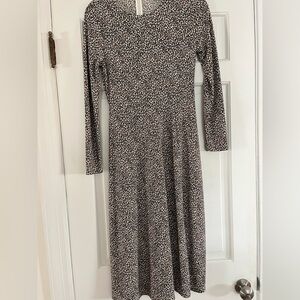 Leopard Print Long Sleeve Dress